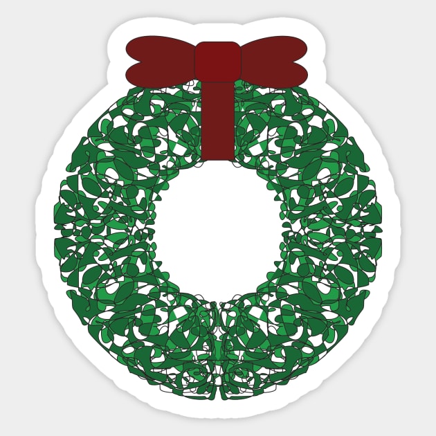 Happy holidays Christmas wreath Sticker by Nice Surprise